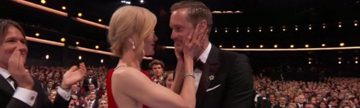 Alexander Skarsgård és Nicole Kidman csókja a legfurább, ami az idei Emmyn történt