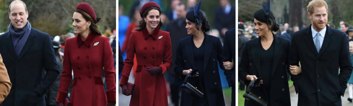 Gyönyörű volt Katalin hercegné és Meghan Markle a karácsonyi misén